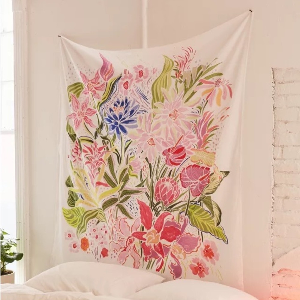 Urban Outfitters Painted Tropical Tapestry